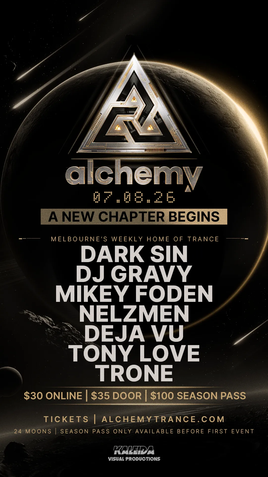 The flyer for Alchemy Fridays #001