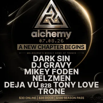 The flyer for Alchemy Fridays #001
