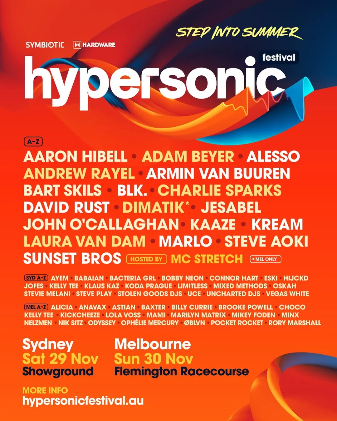The flyer for Hypersonic Melbourne