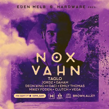 The flyer for Nox Vahn (Anjunadeep)