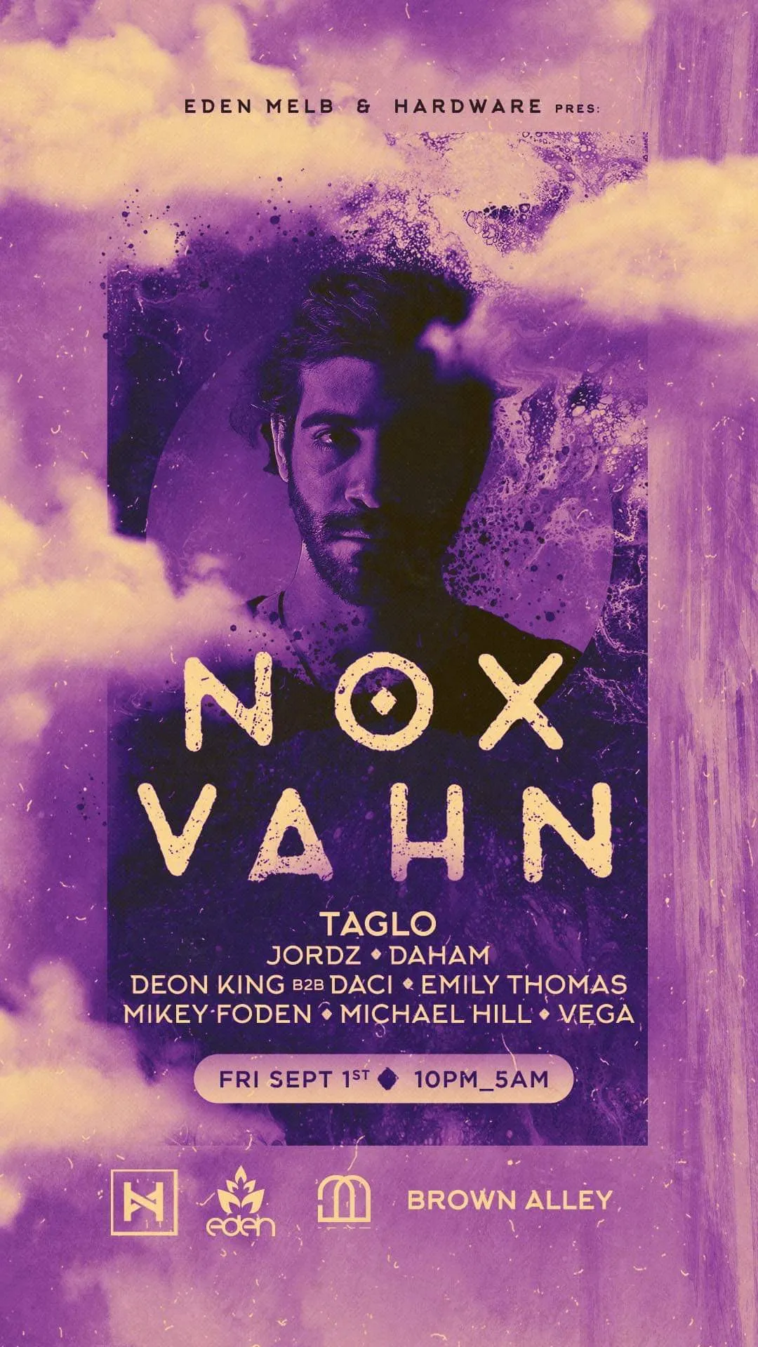 The flyer for Nox Vahn (Anjunadeep)