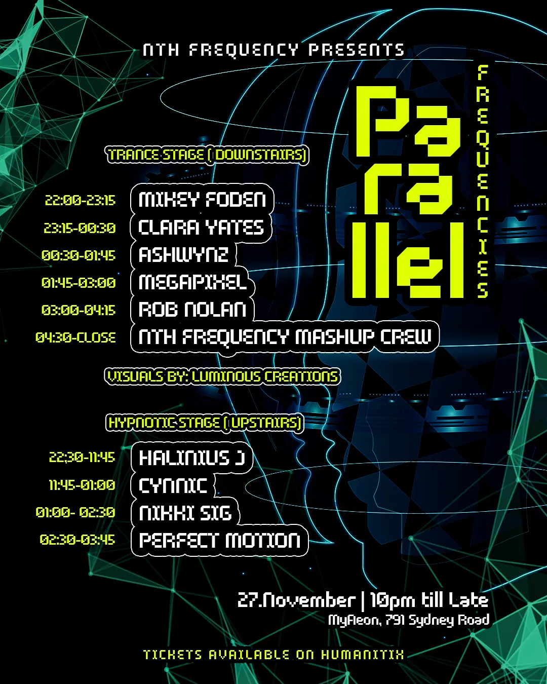 The flyer for Parallel Frequencies